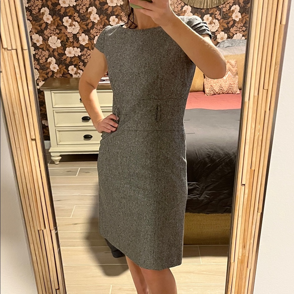 ANTONIO MELANI Classic Gray Midi Dress